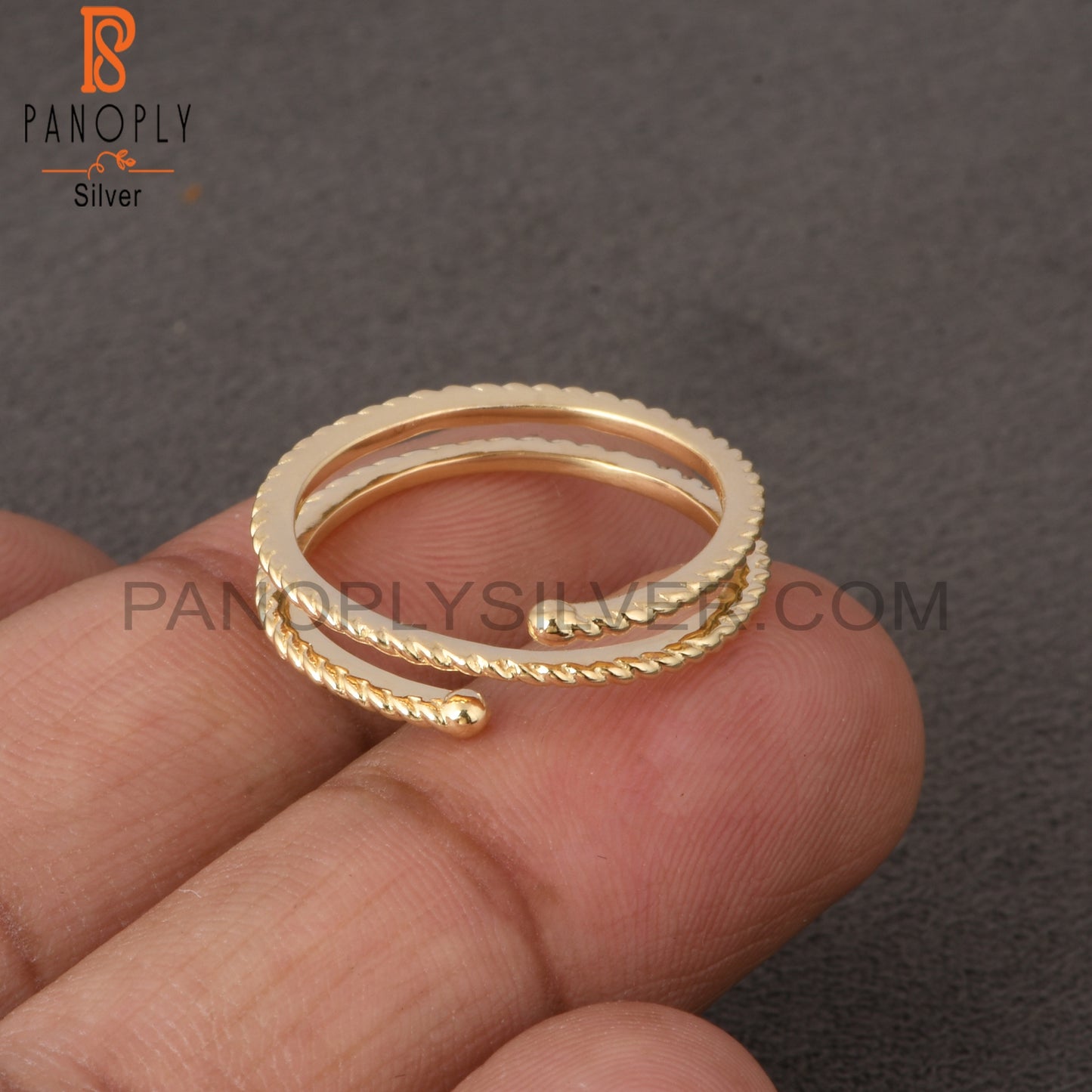 Triple Layer 925 Quality Adjustable Open Rings