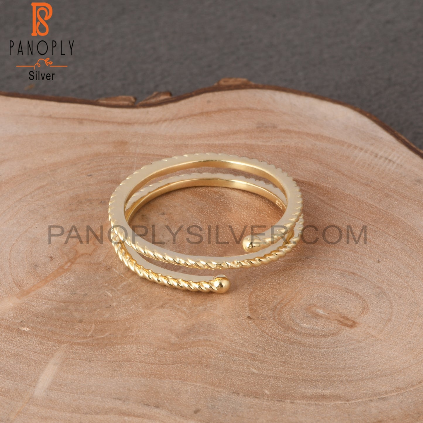 Triple Layer 925 Quality Adjustable Open Rings
