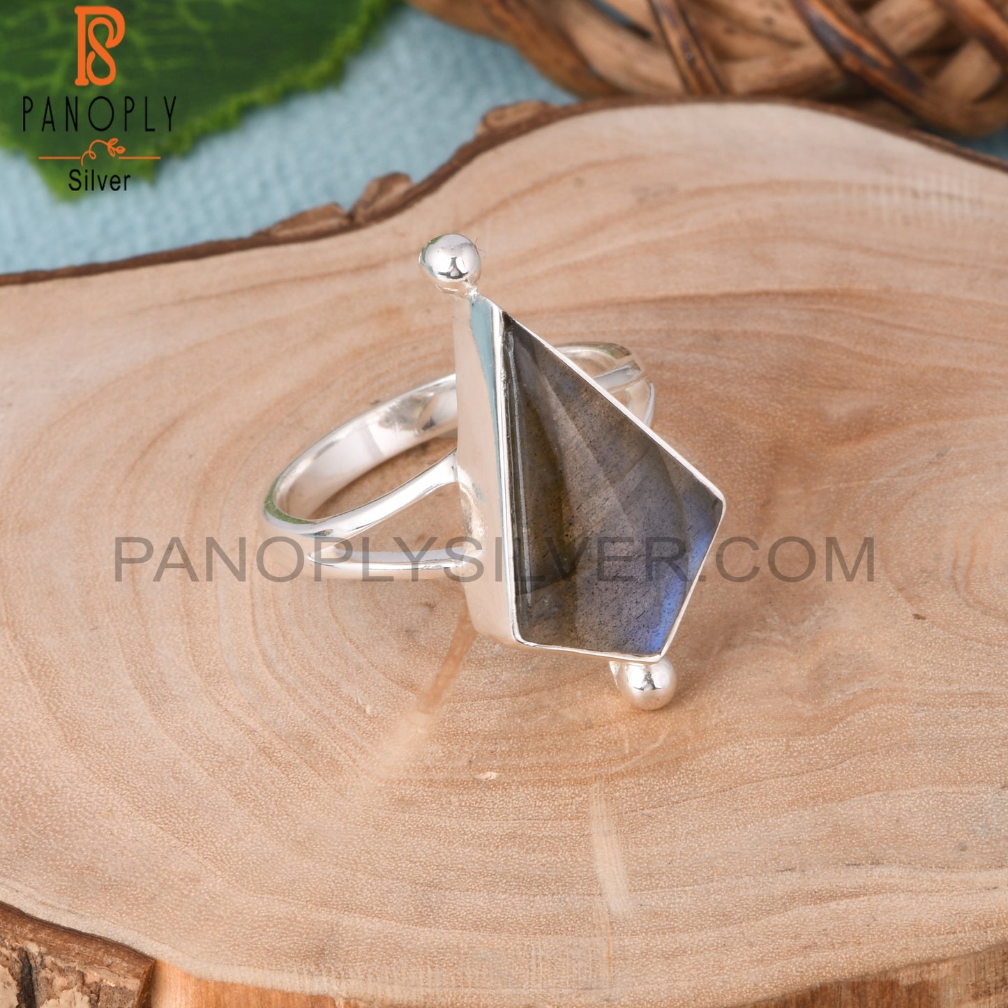 Labradorite 925 Kite Sterling Silver Ring
