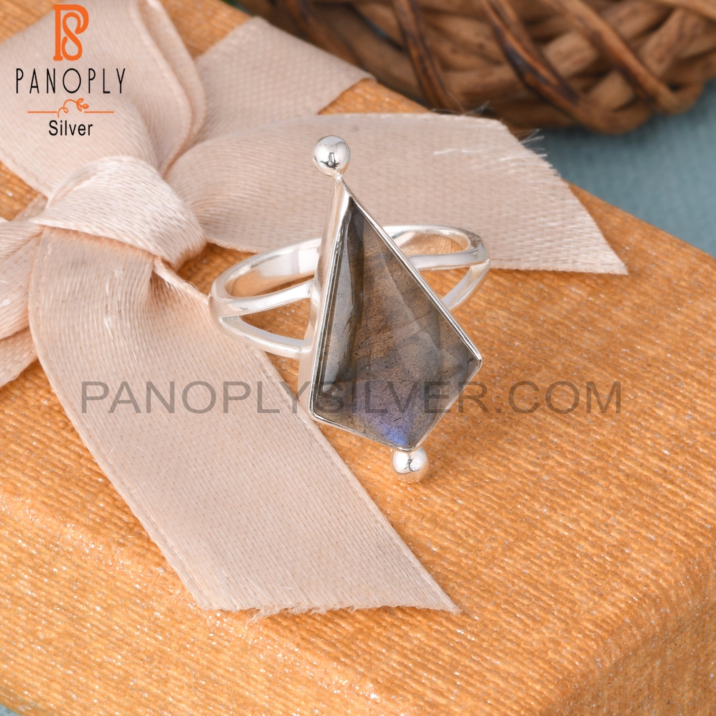 Labradorite 925 Kite Sterling Silver Ring