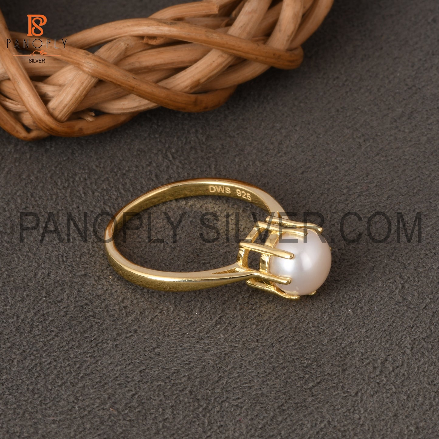 Natural Pearl 18K Gold Plated 925 Quality Rings