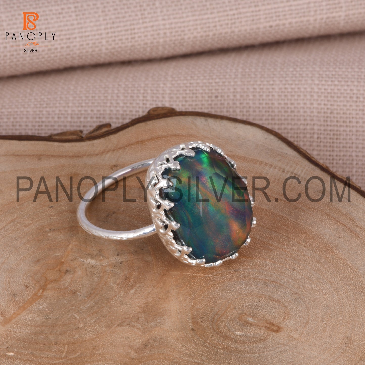 Aurora Opal Red Green Wedding Ring Gift For Bridal