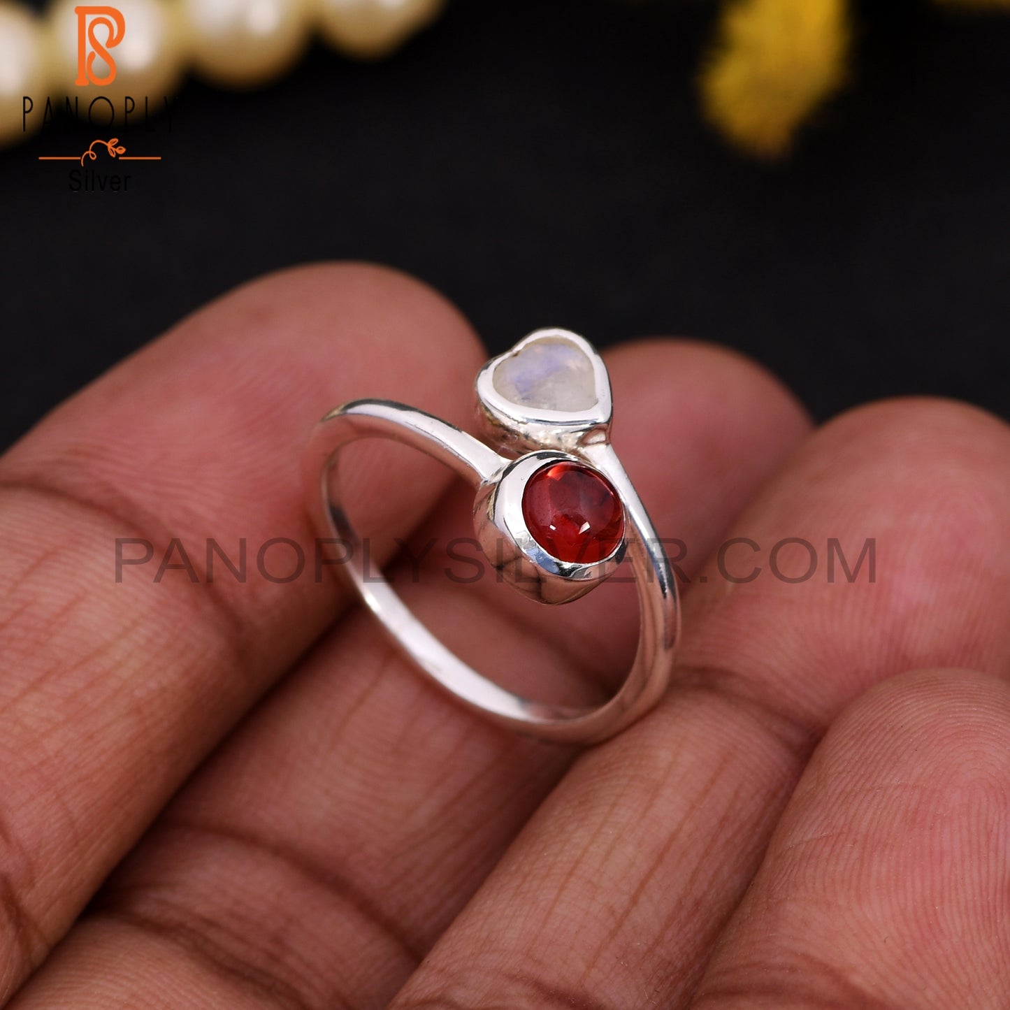 Heart Shape 925 Silver Adjustable Rings