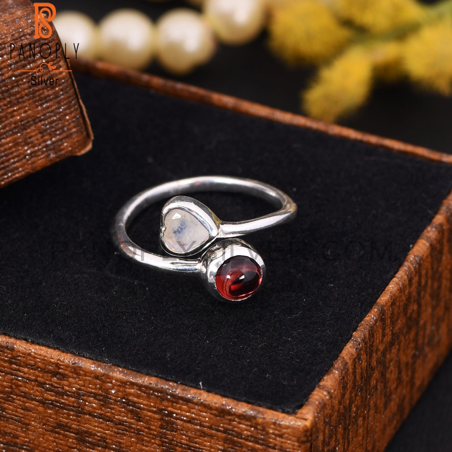 Heart Shape 925 Silver Adjustable Rings
