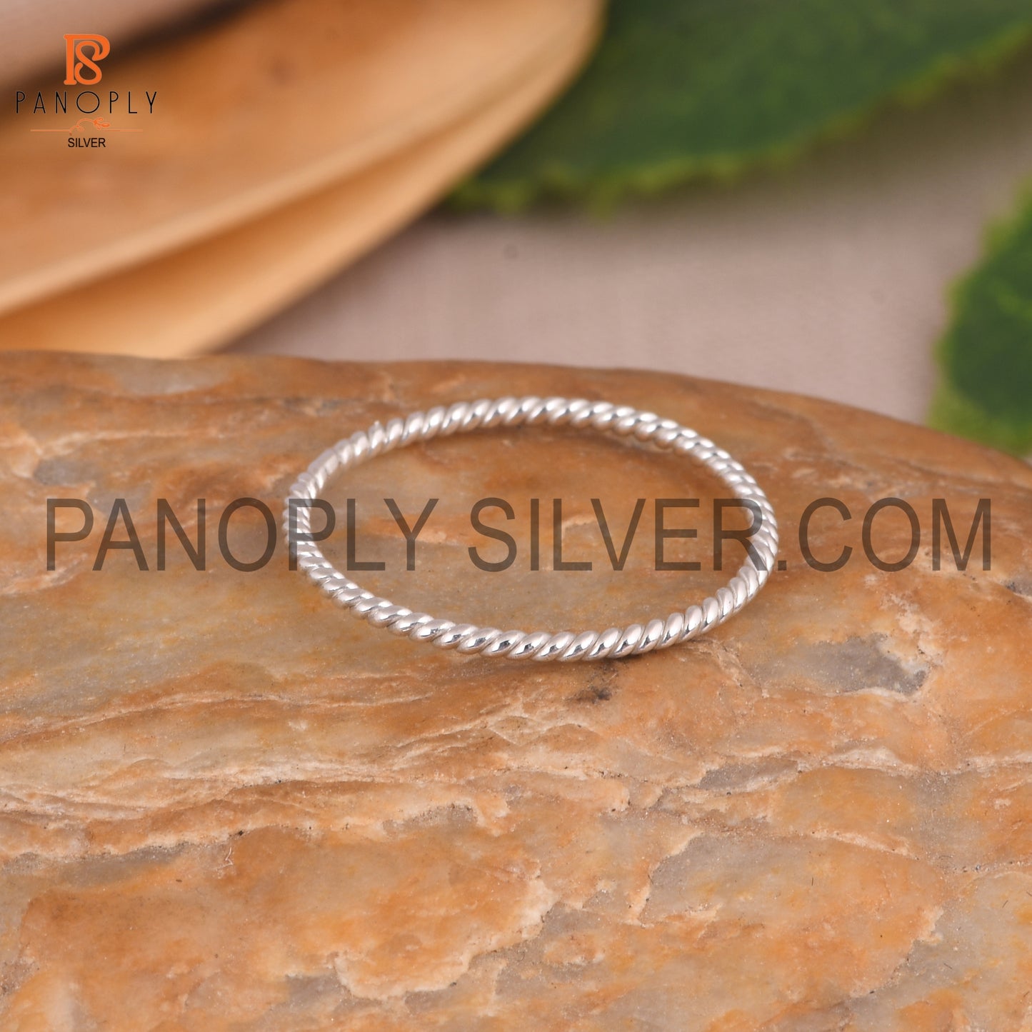 Rope Band 925 Silver Ring Gift for Wife