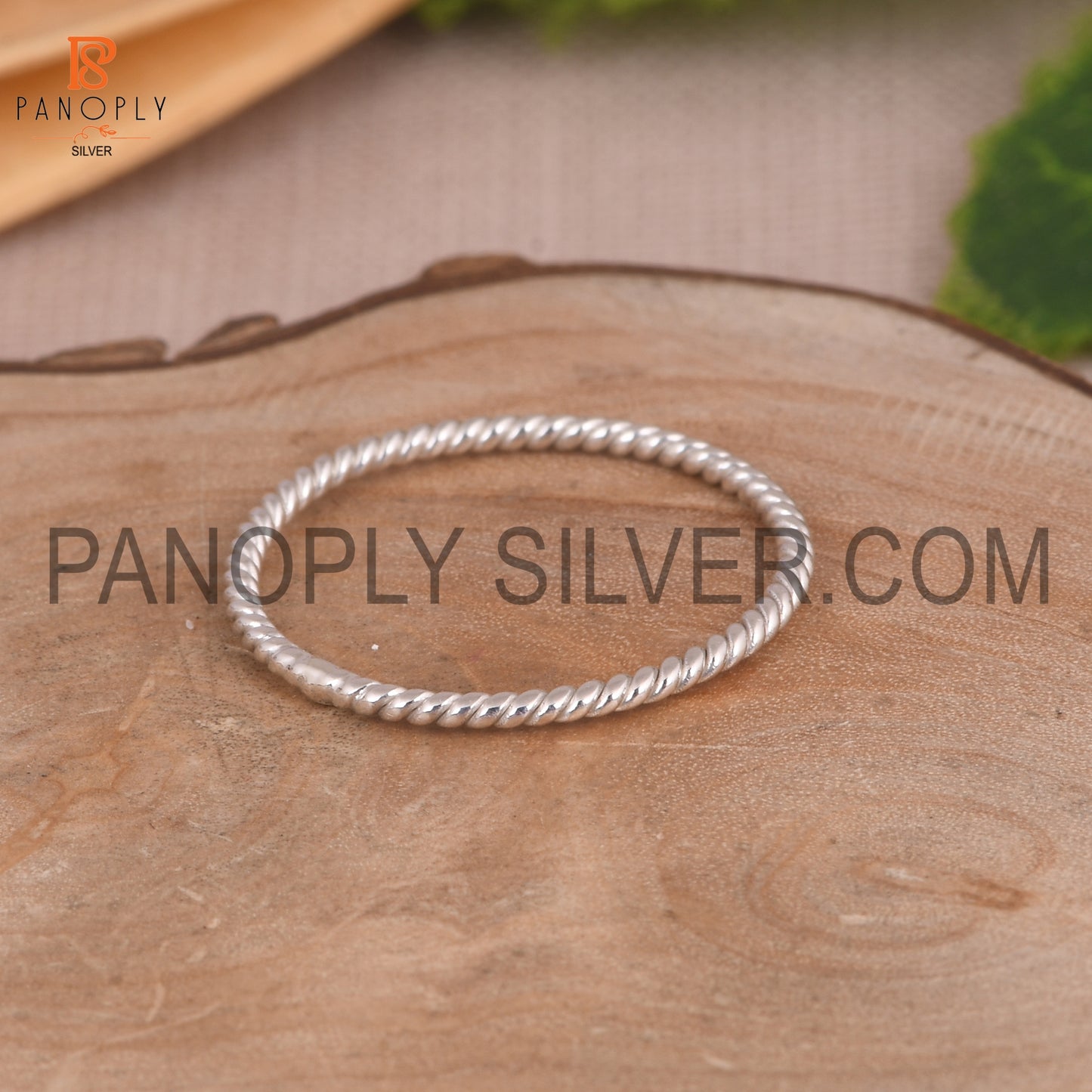 Rope Band 925 Silver Ring Gift for Wife