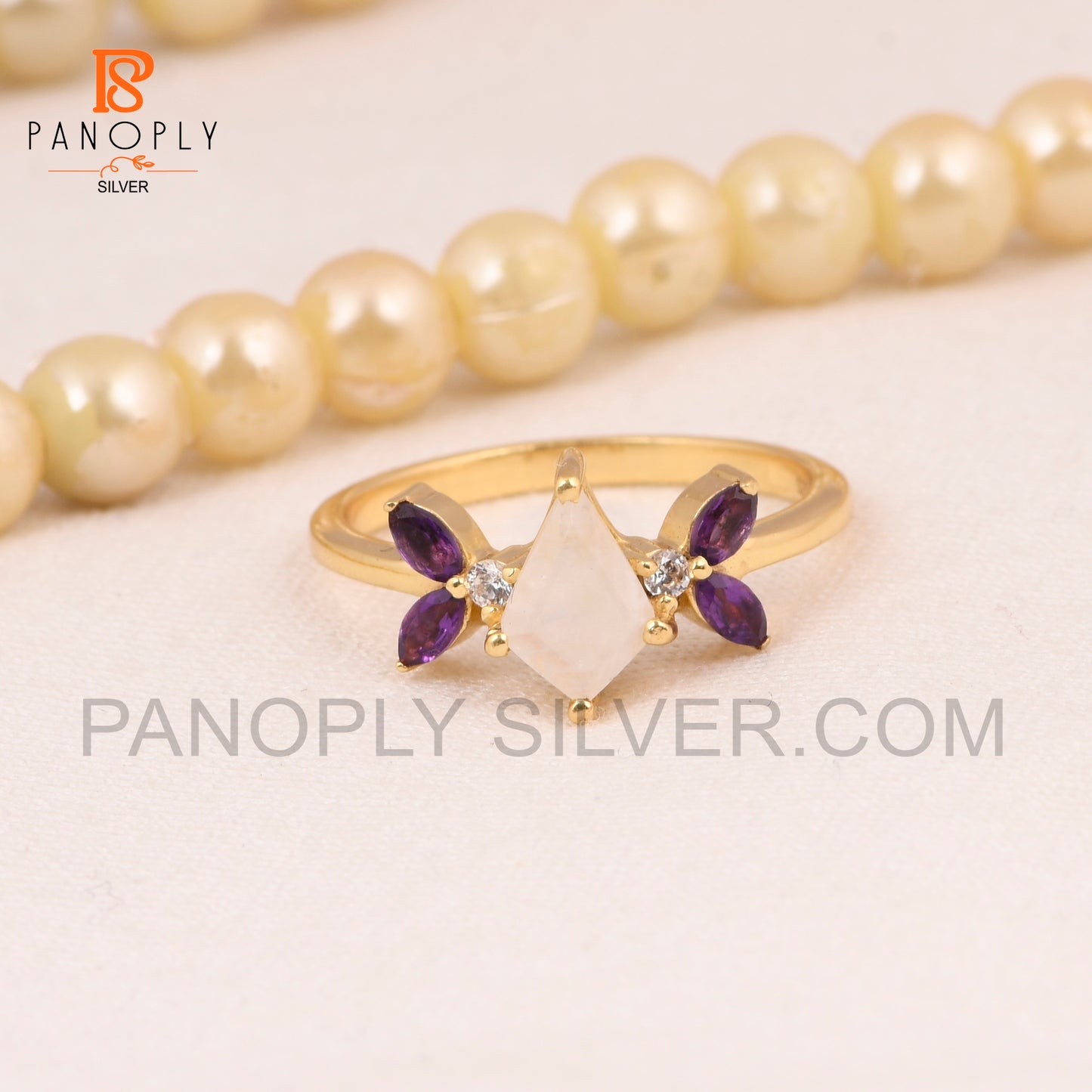 Marquise 925 Silver 18k Gold Engagement Rings