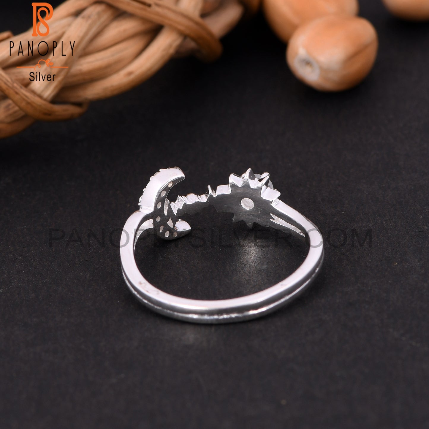 925 Quality Moon Link Heartbeat Rings