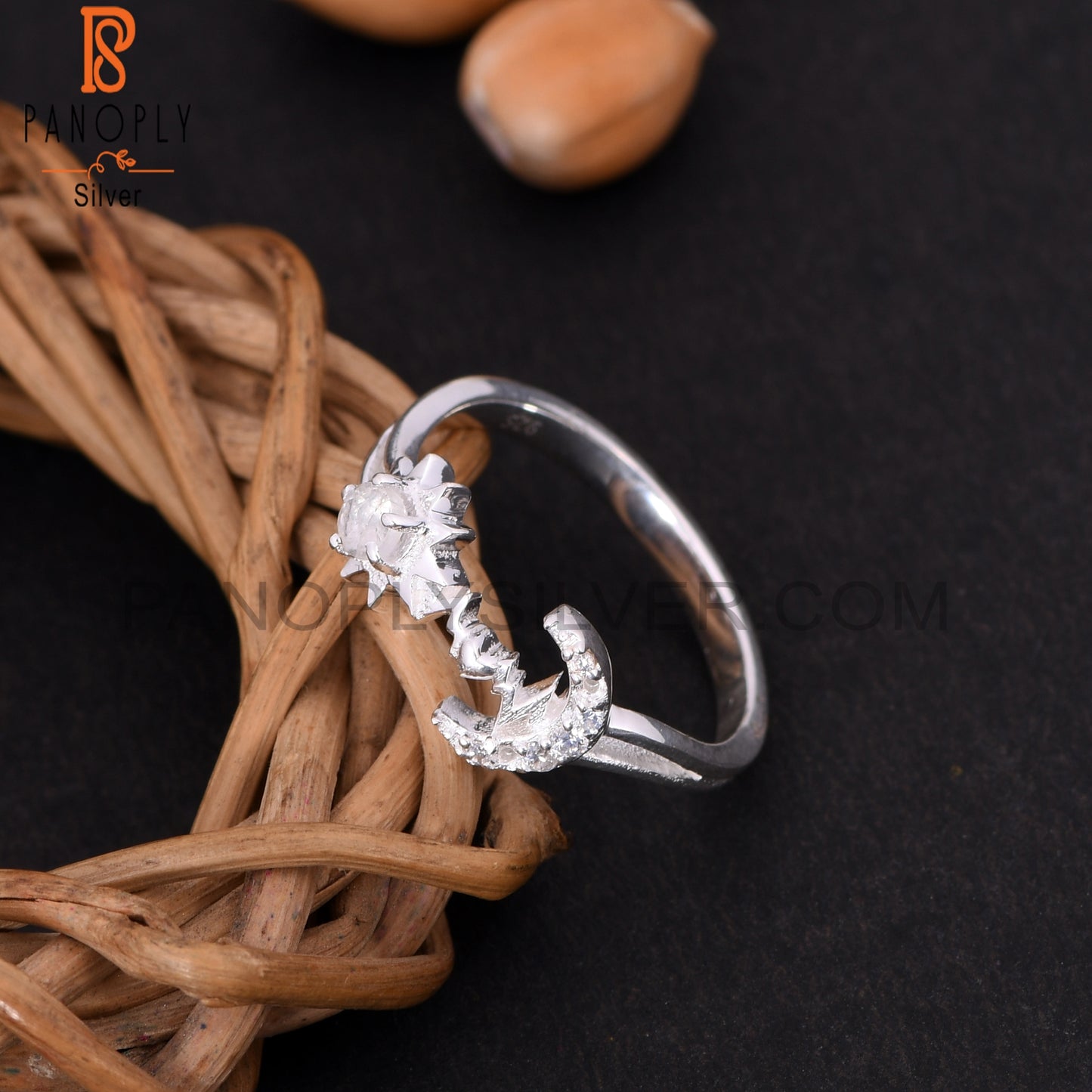 925 Quality Moon Link Heartbeat Rings
