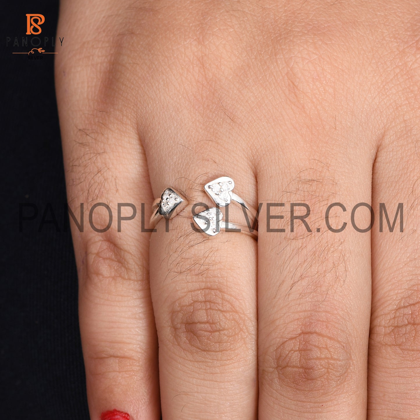 Cubic Zirconia 925 Sterling Silver Promise Love Rings