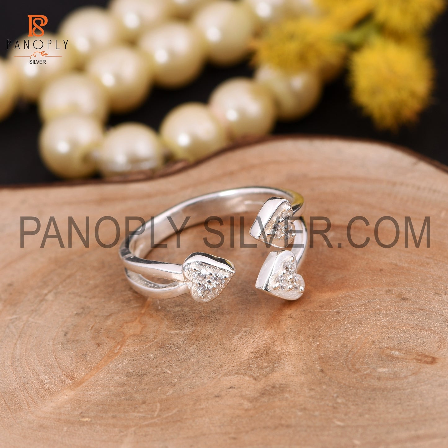 Cubic Zirconia 925 Sterling Silver Promise Love Rings