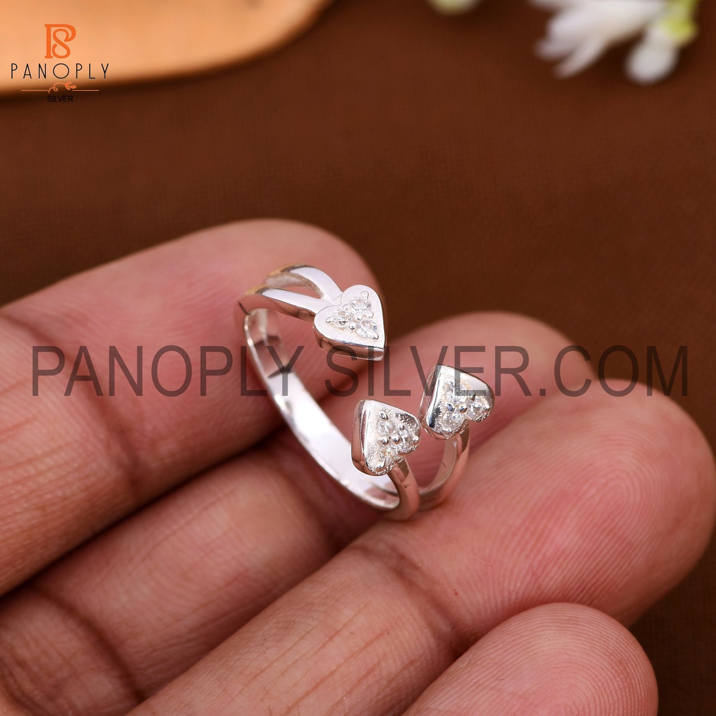 Cubic Zirconia 925 Sterling Silver Promise Love Rings