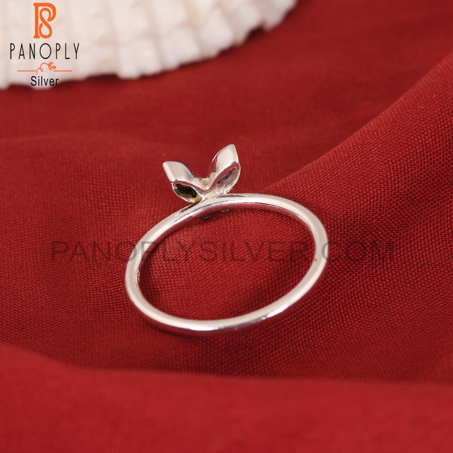 Natural Amethyst & Garnet Butterfly 925 Sterling Silver Rings