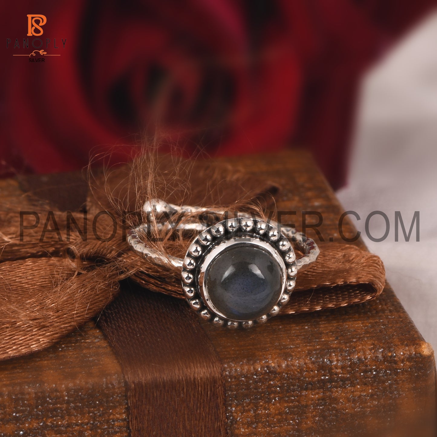 925 Silver Round Labradorite Gemstone Daily Wear Use Ring