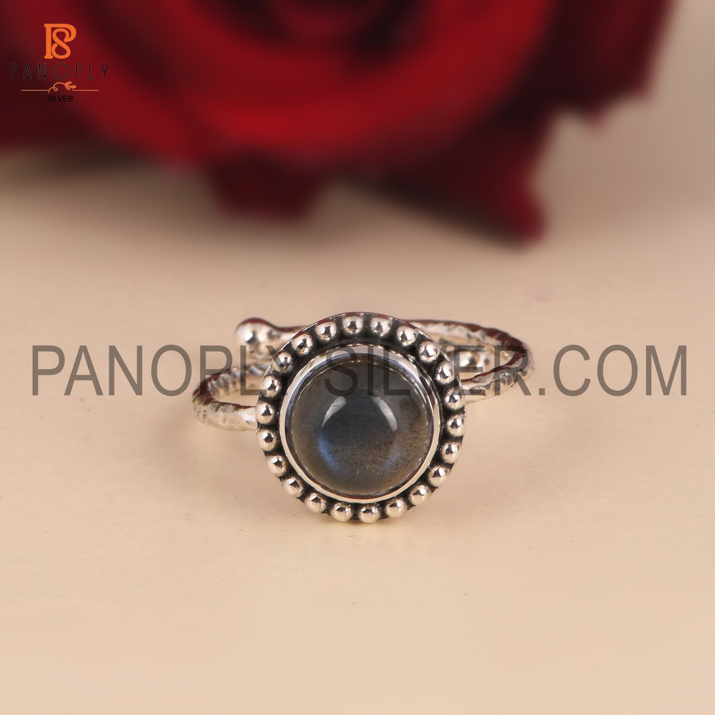 925 Silver Round Labradorite Gemstone Daily Wear Use Ring