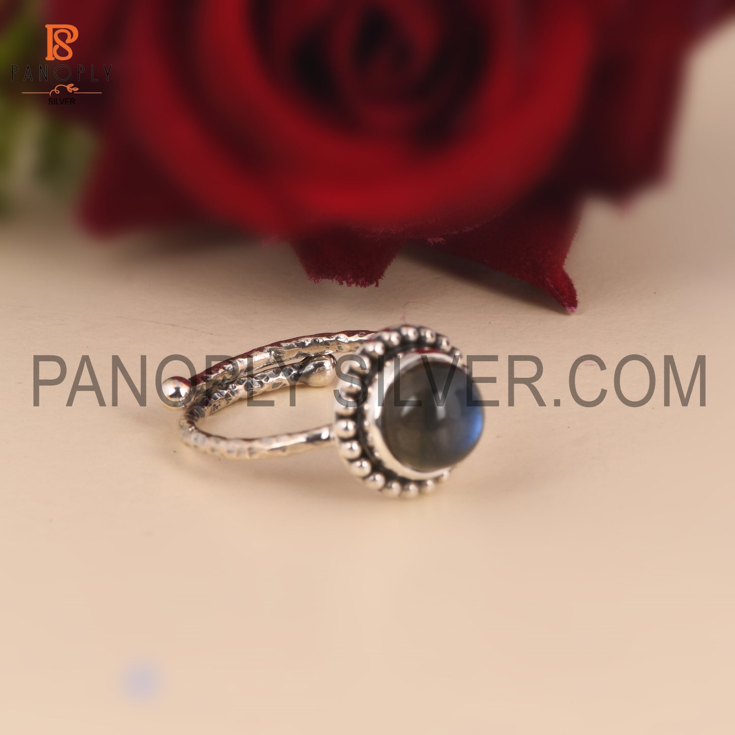 925 Silver Round Labradorite Gemstone Daily Wear Use Ring