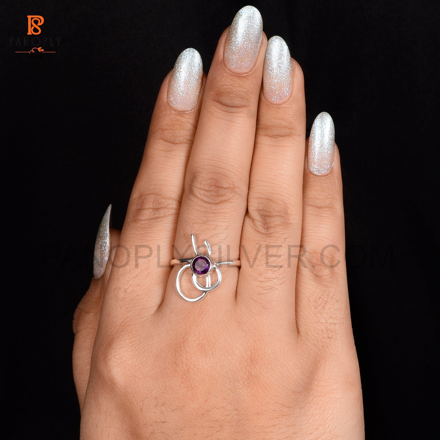 Amethyst Bow 925 Sterling Silver Jewelry For Women