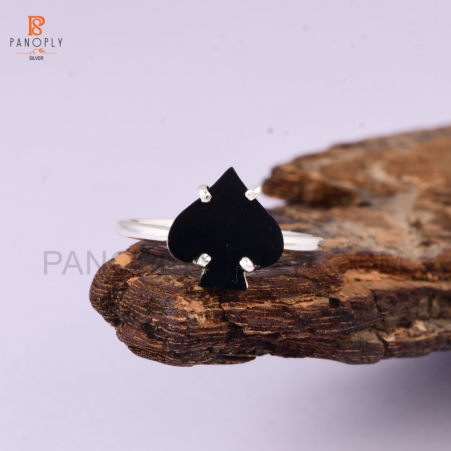 Ace of Spades Ring for Men, Black Ace 925 Silver Poker Jewelry