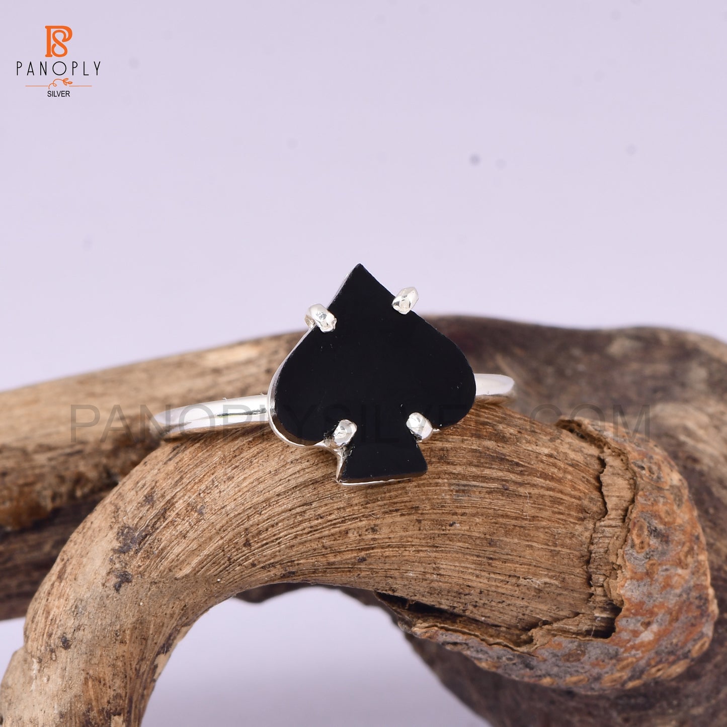 Ace of Spades Ring for Men, Black Ace 925 Silver Poker Jewelry