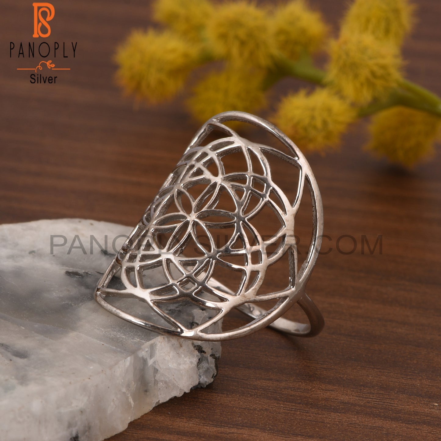 Flower Mandala Rings For Womens