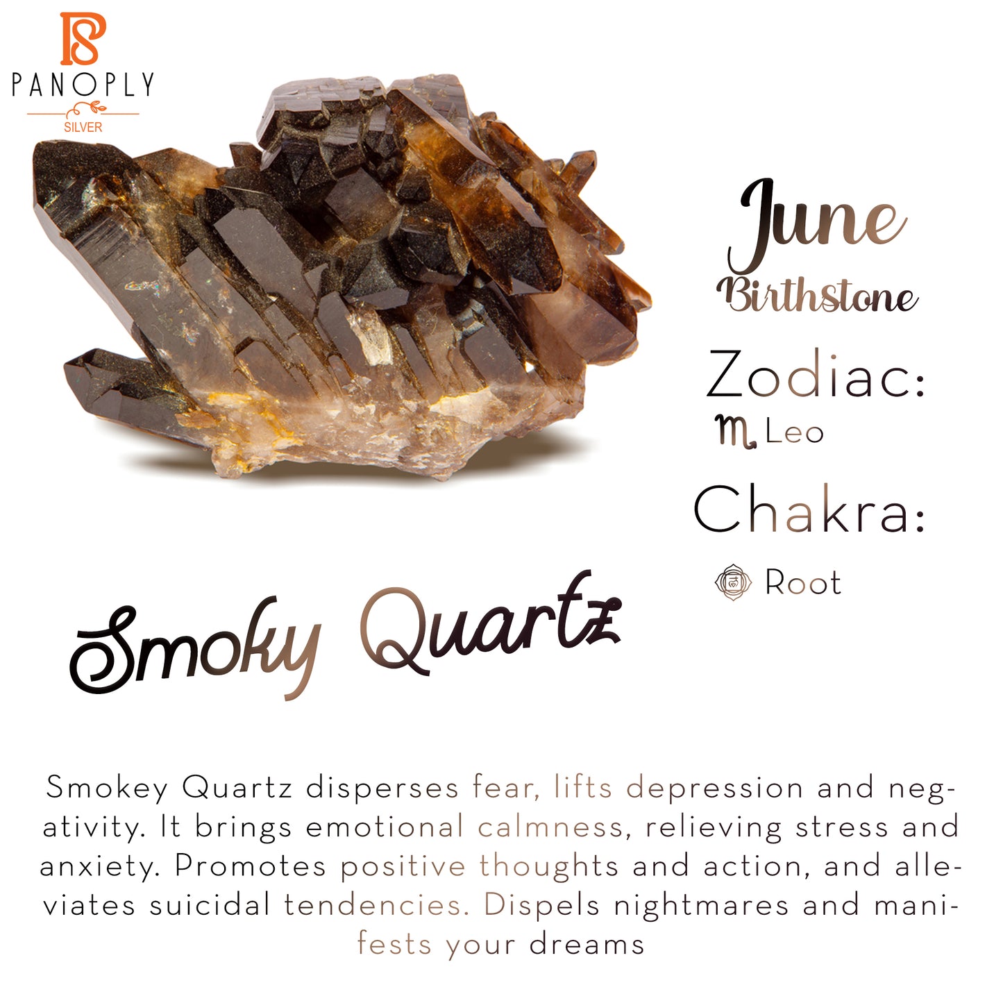 Triangle Shape 925 Silver Smoky Quartz Ring