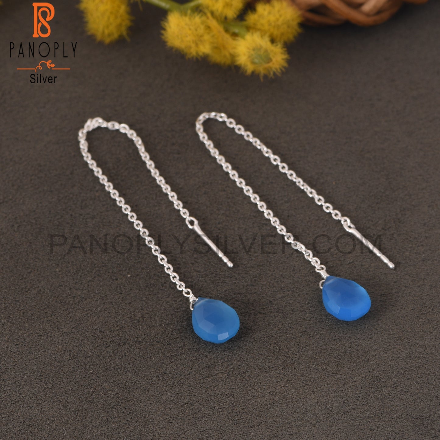 Threaded 14K Gold Plated 925 Sterling Silver Earrings