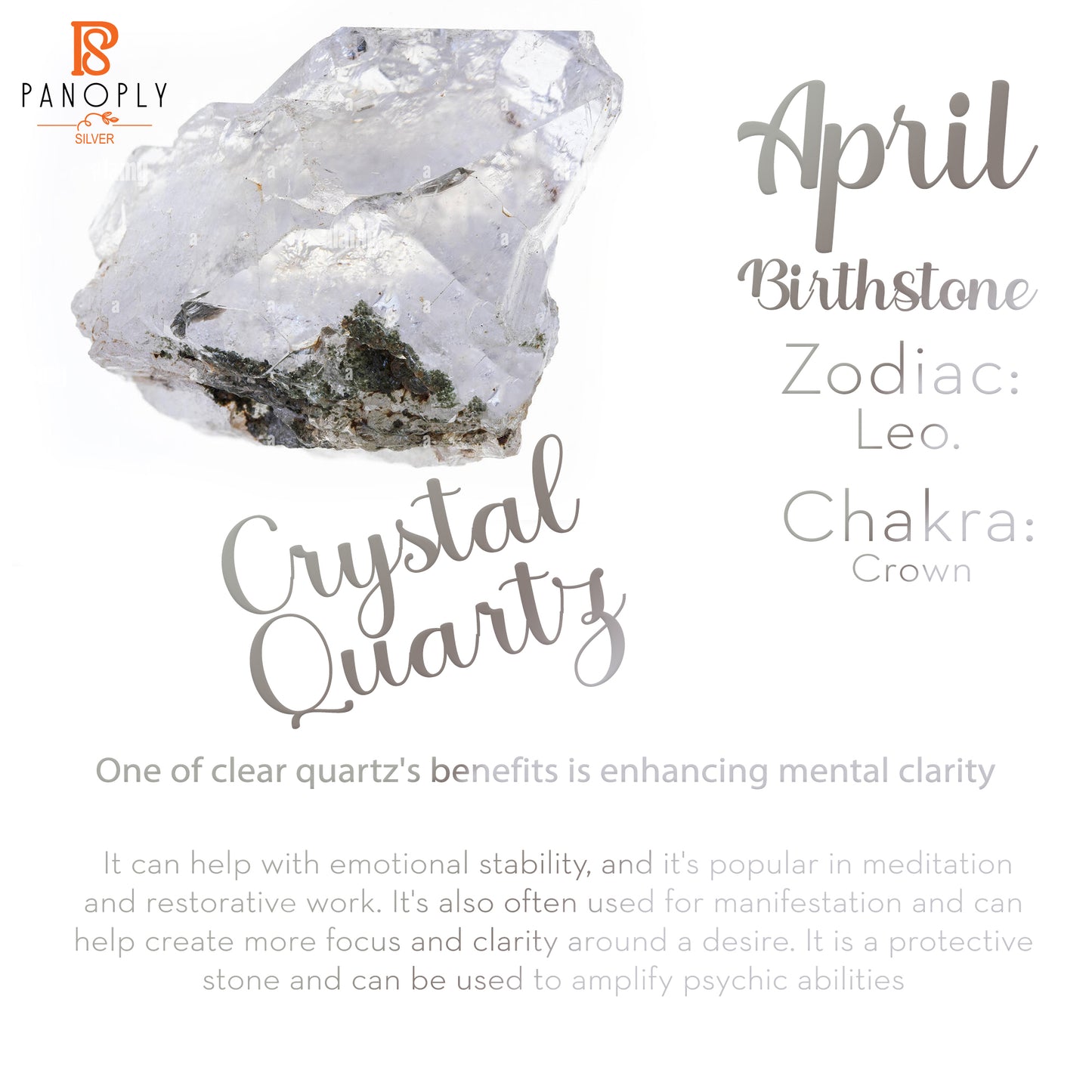 Crystal Quartz 925 Sterling Silver Cyclone Ring