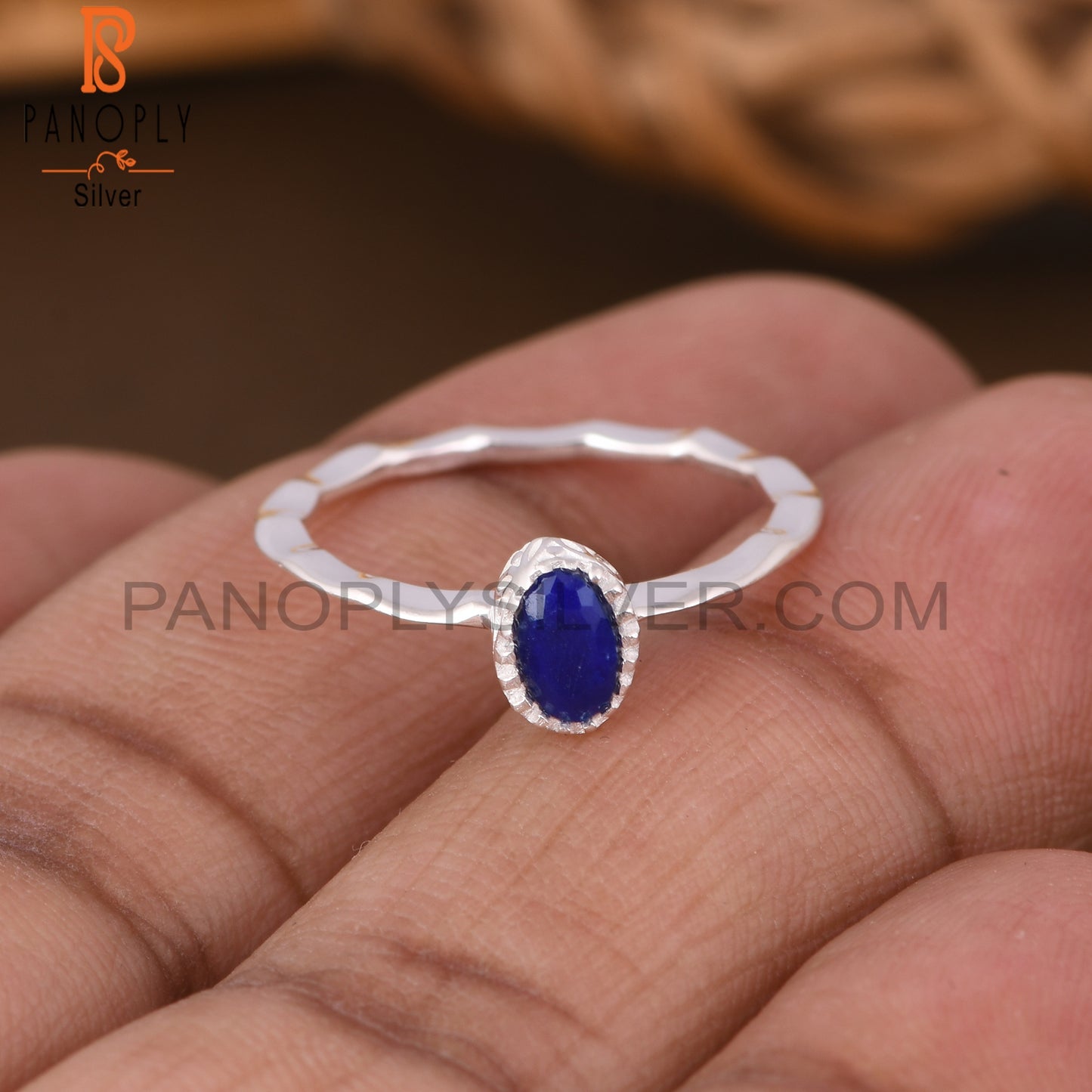 Lapis Oval 925 Sterling Silver Ring