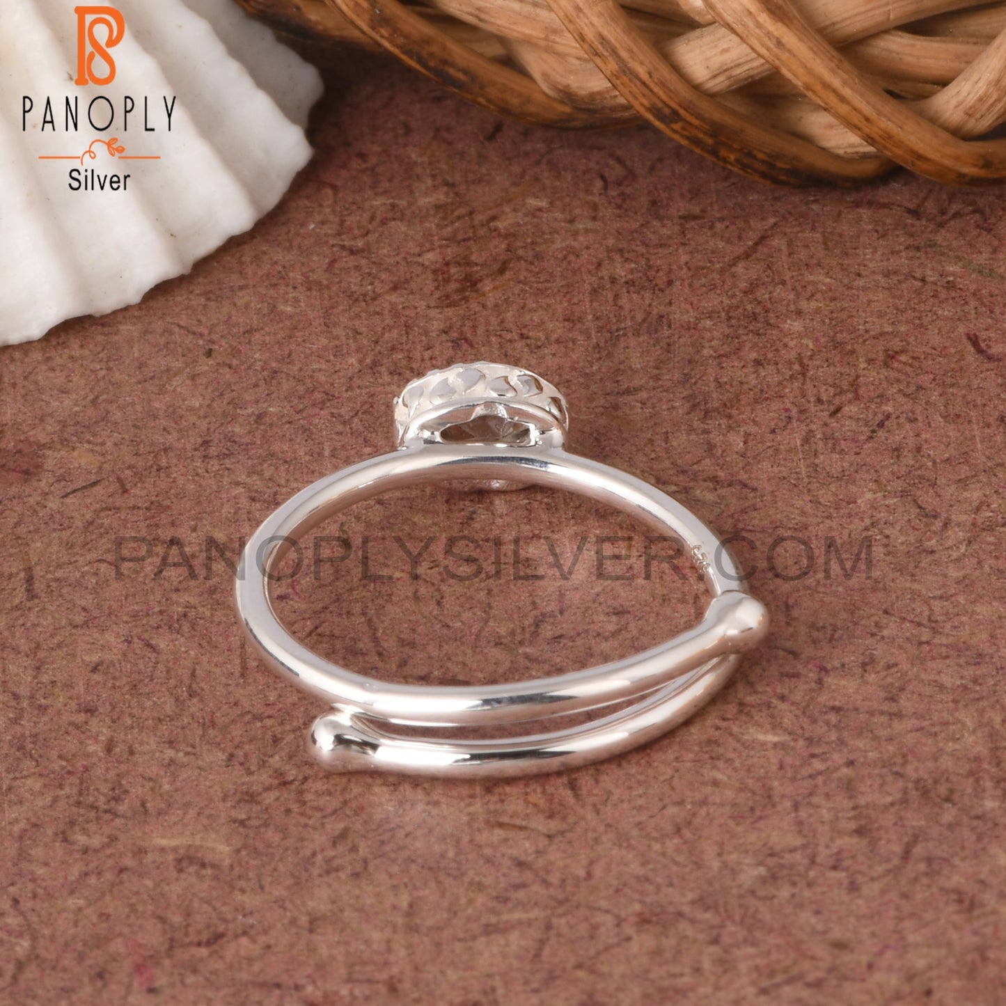 Smoky Oval Shape 925 Sterling Silver Brithstone Ring