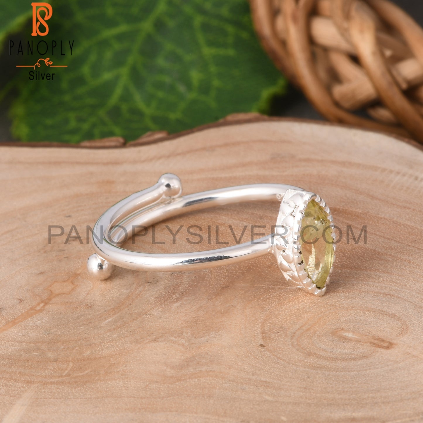 Lemon Topaz Marquise Shape 925 Sterling Silver Ring