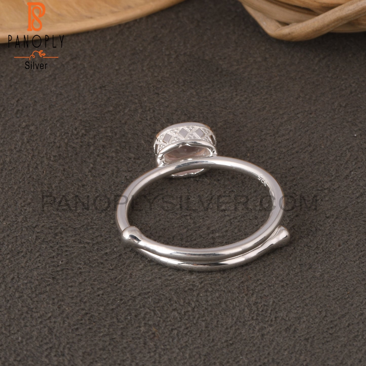 Rose Quartz Oval 925 Sterling Silver Gift Ring