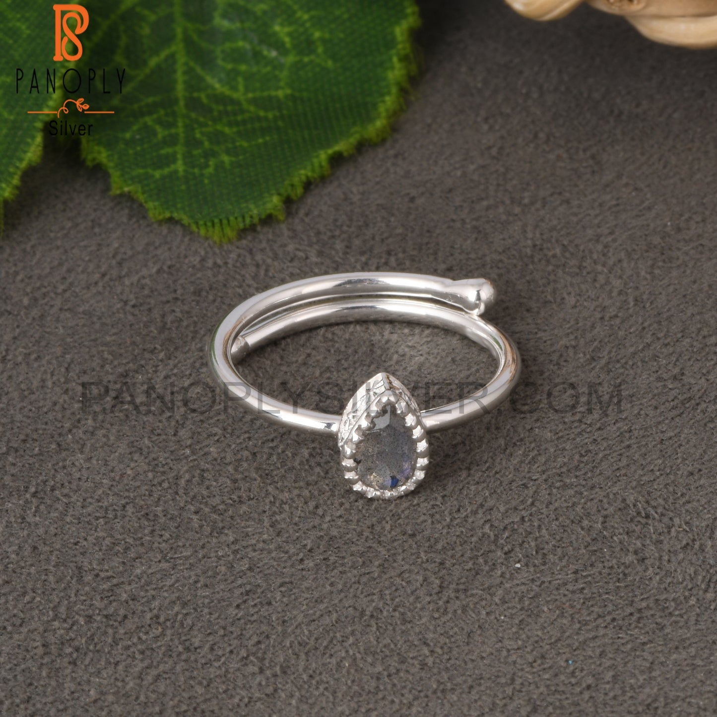 Labradorite Pear Shape 925 Sterling Silver Ring