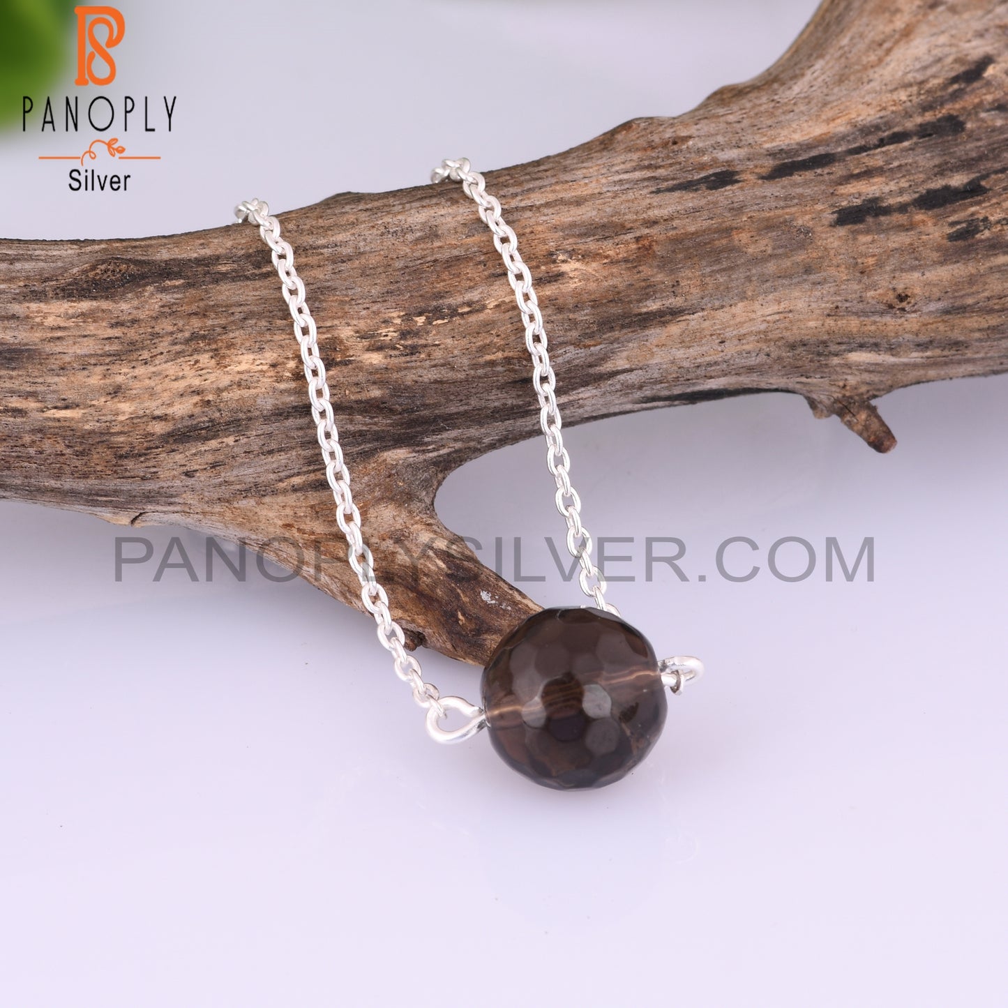 Smoky Quartz 925 Sterling Silver Bracelet