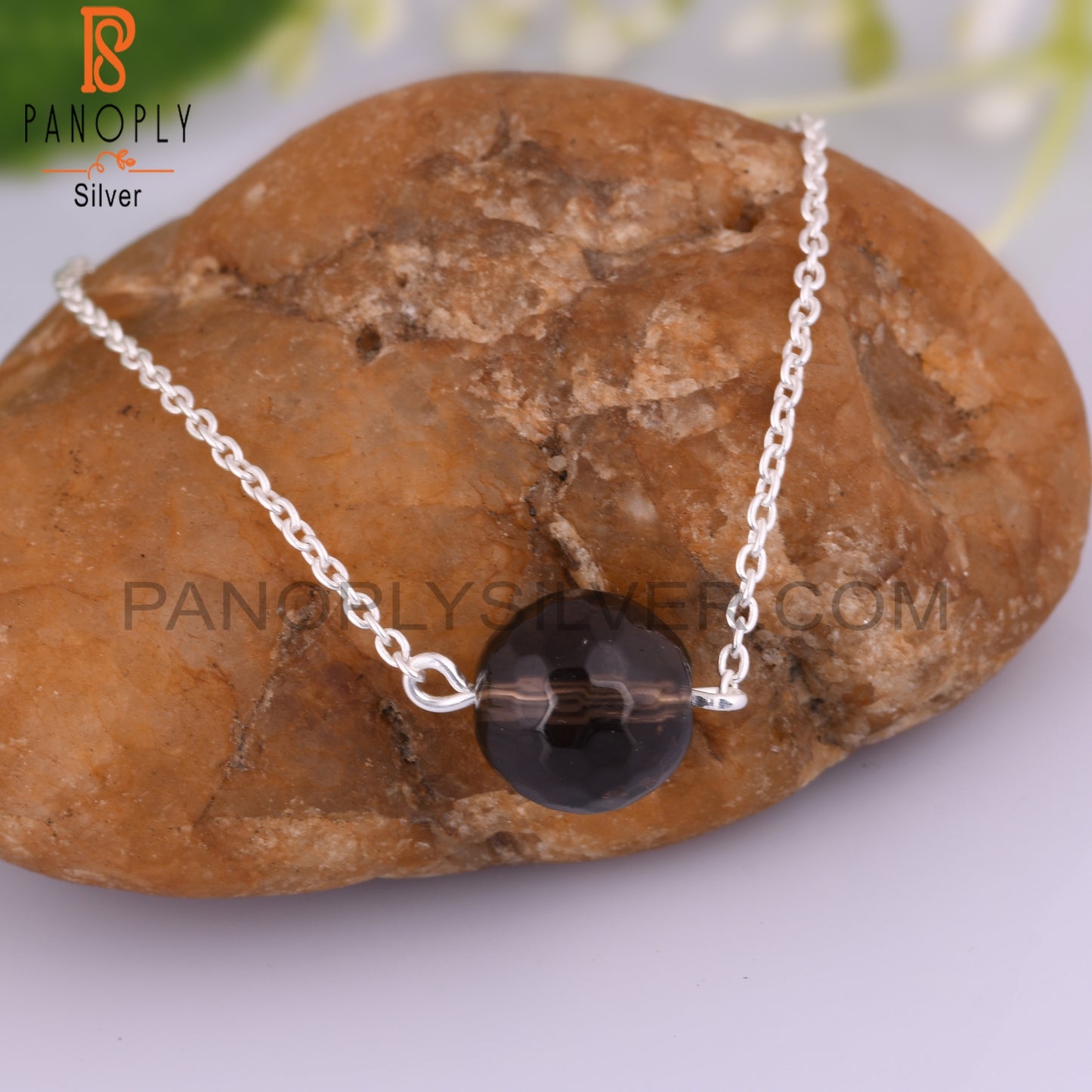 Smoky Quartz 925 Sterling Silver Bracelet