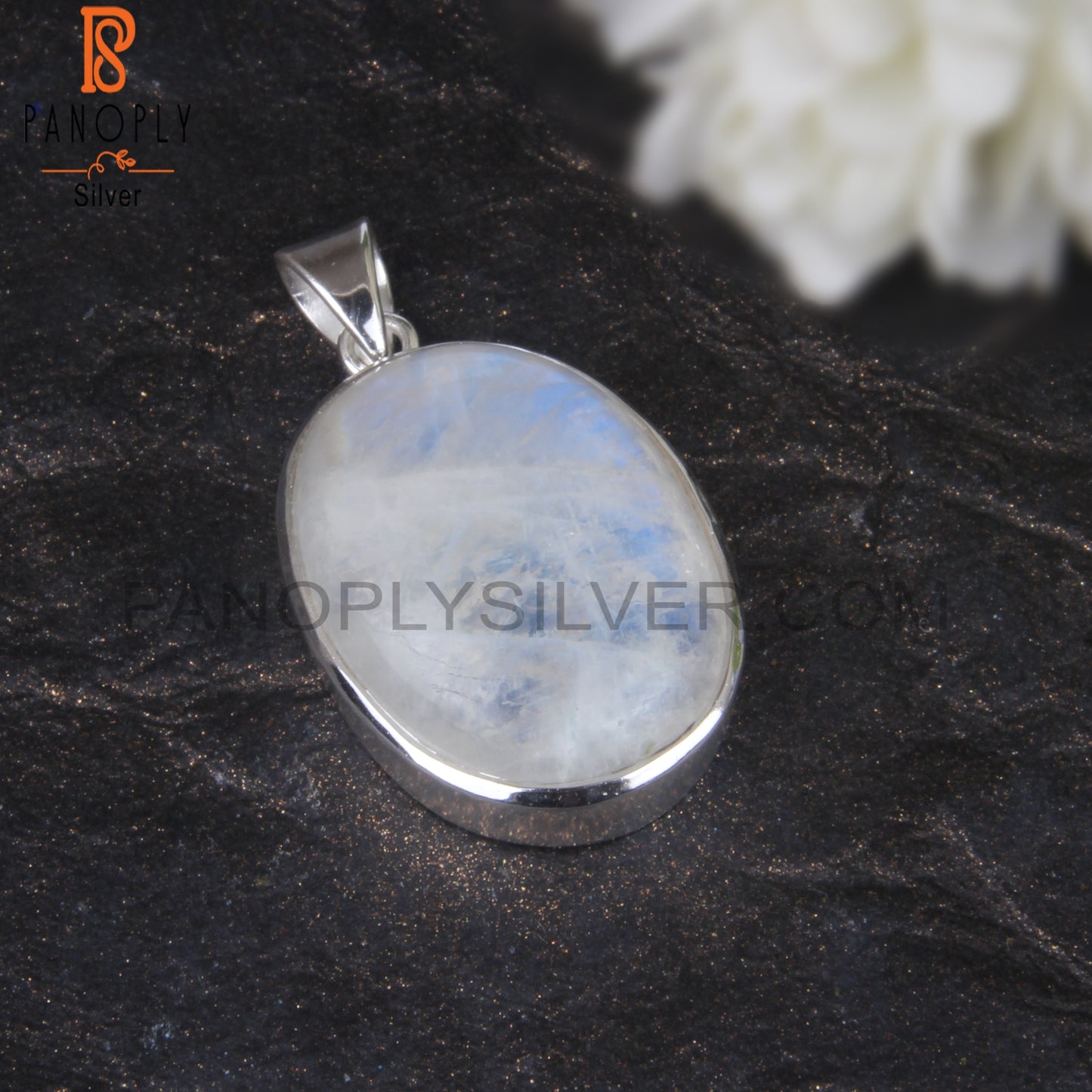 Rainbow Moonstone Oval Shape 925 Sterling Silver