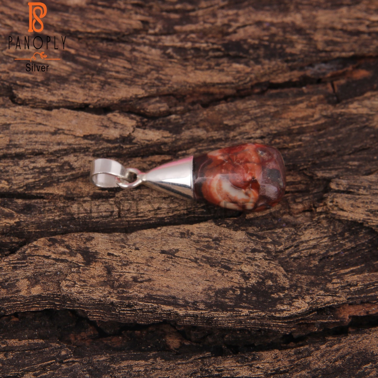 Birdeye Jasper Drop Shape 925 Sterling Silver Pendant