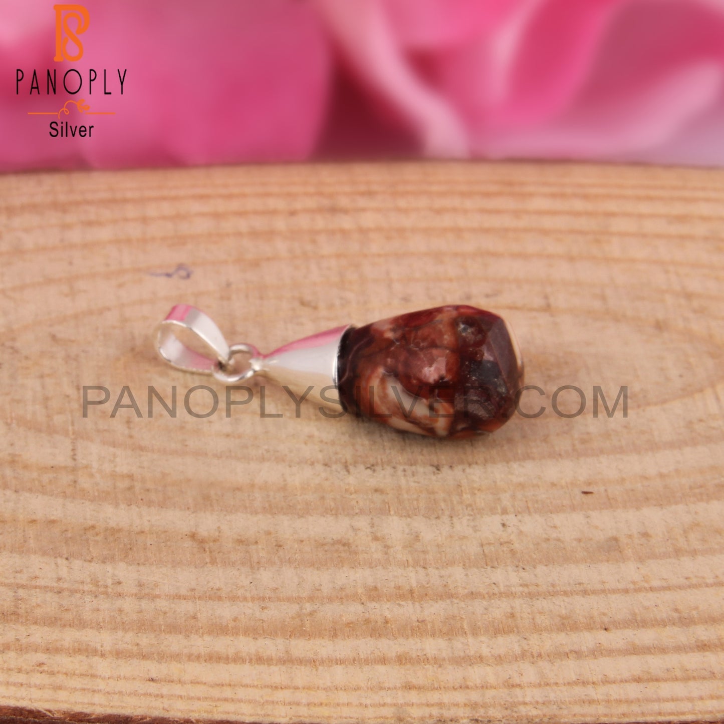 Birdeye Jasper Drop Shape 925 Sterling Silver Pendant