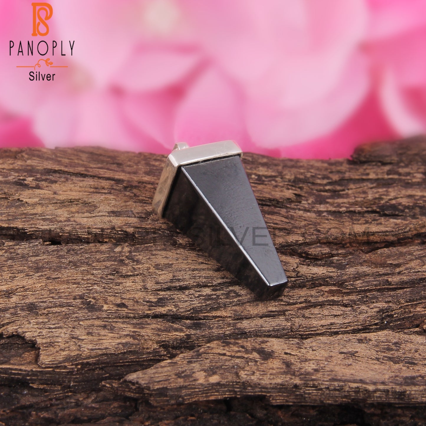 Hematite Pyramid Shape 925 Sterling Silver Pendant