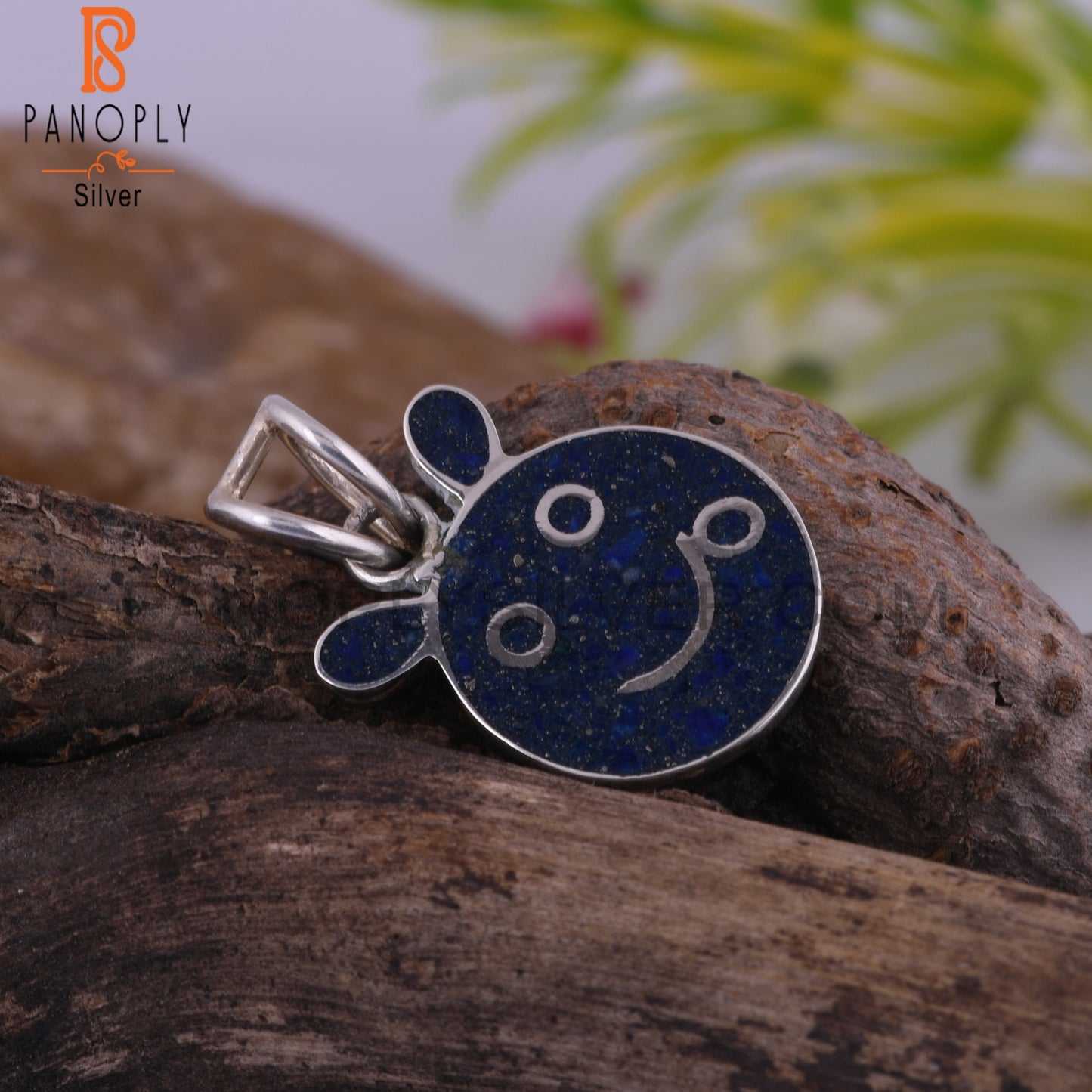 Lapis Inlay 925 Sterling Silver Pendant