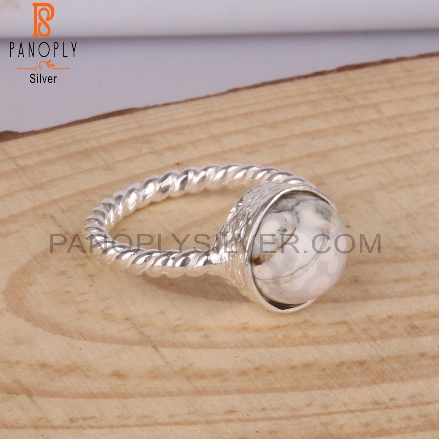 Mojave Copper Howlite 925 Sterling Silver Ring