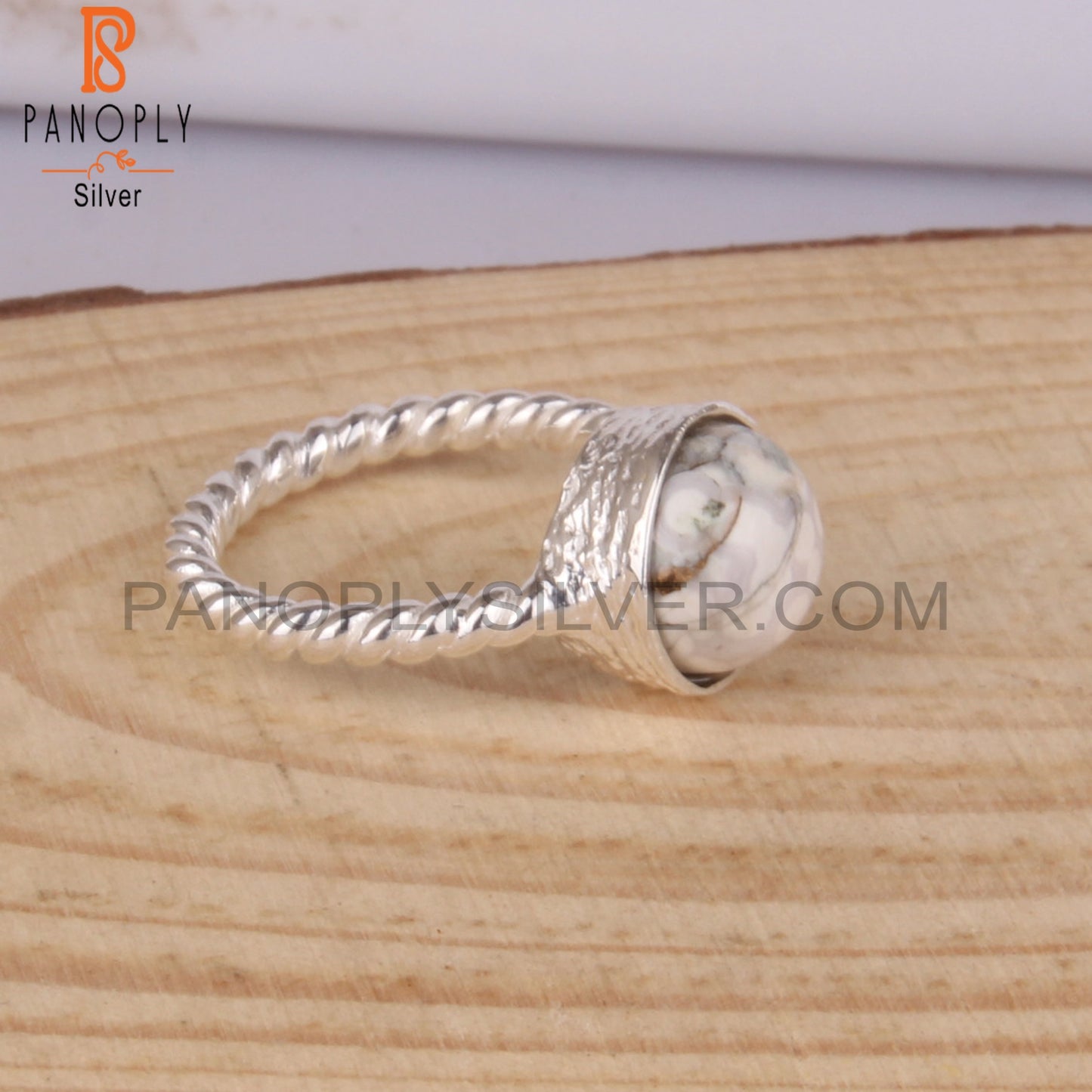 Mojave Copper Howlite 925 Sterling Silver Ring