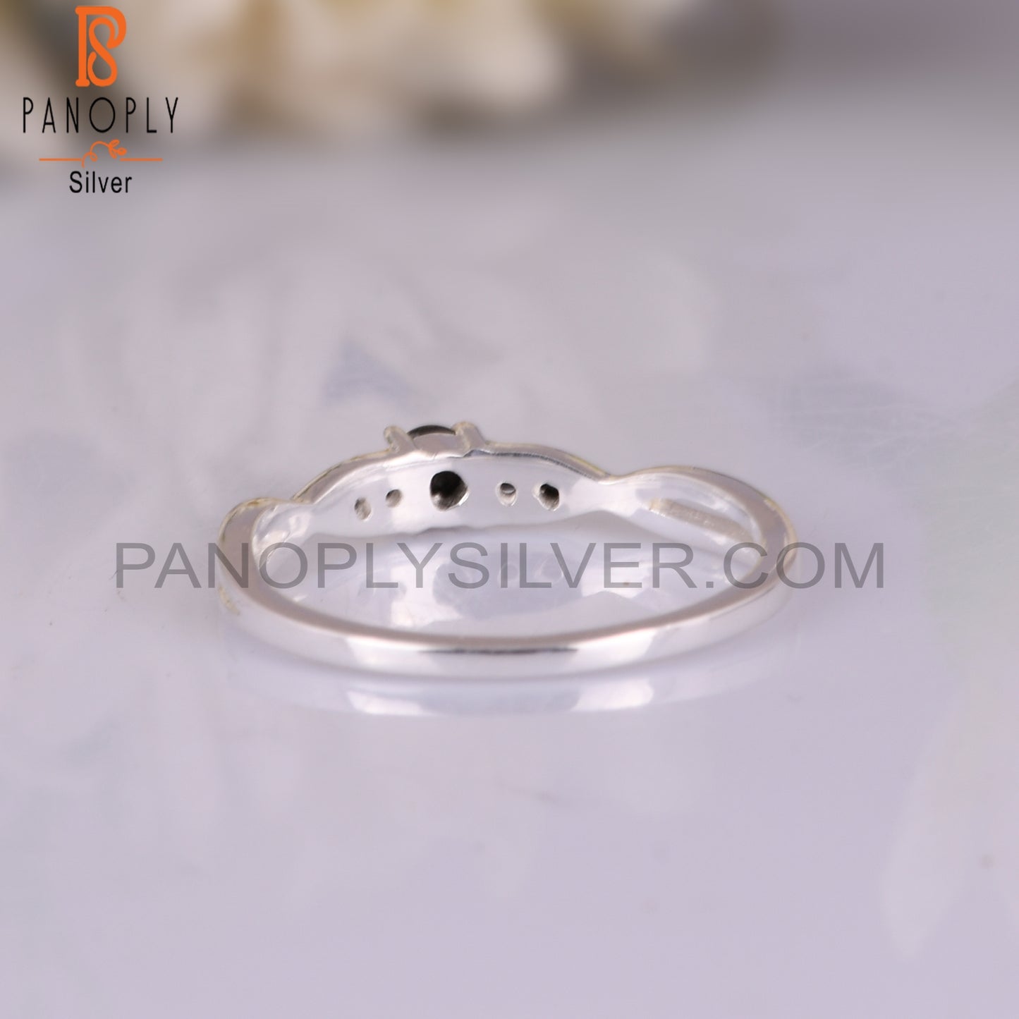 Black Onyx & Black Spinel Round 925 Sterling Silver Ring