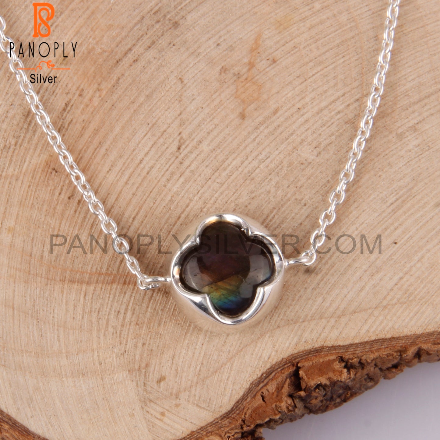 Labradorite Round Shape 925 Sterling Silver Bracelet