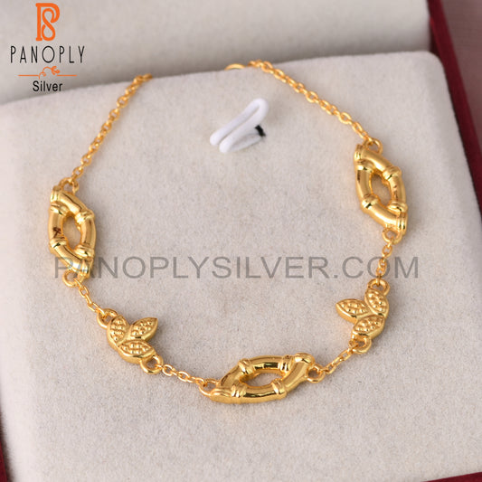 18K Gold 925 Sterling Silver Bracelet