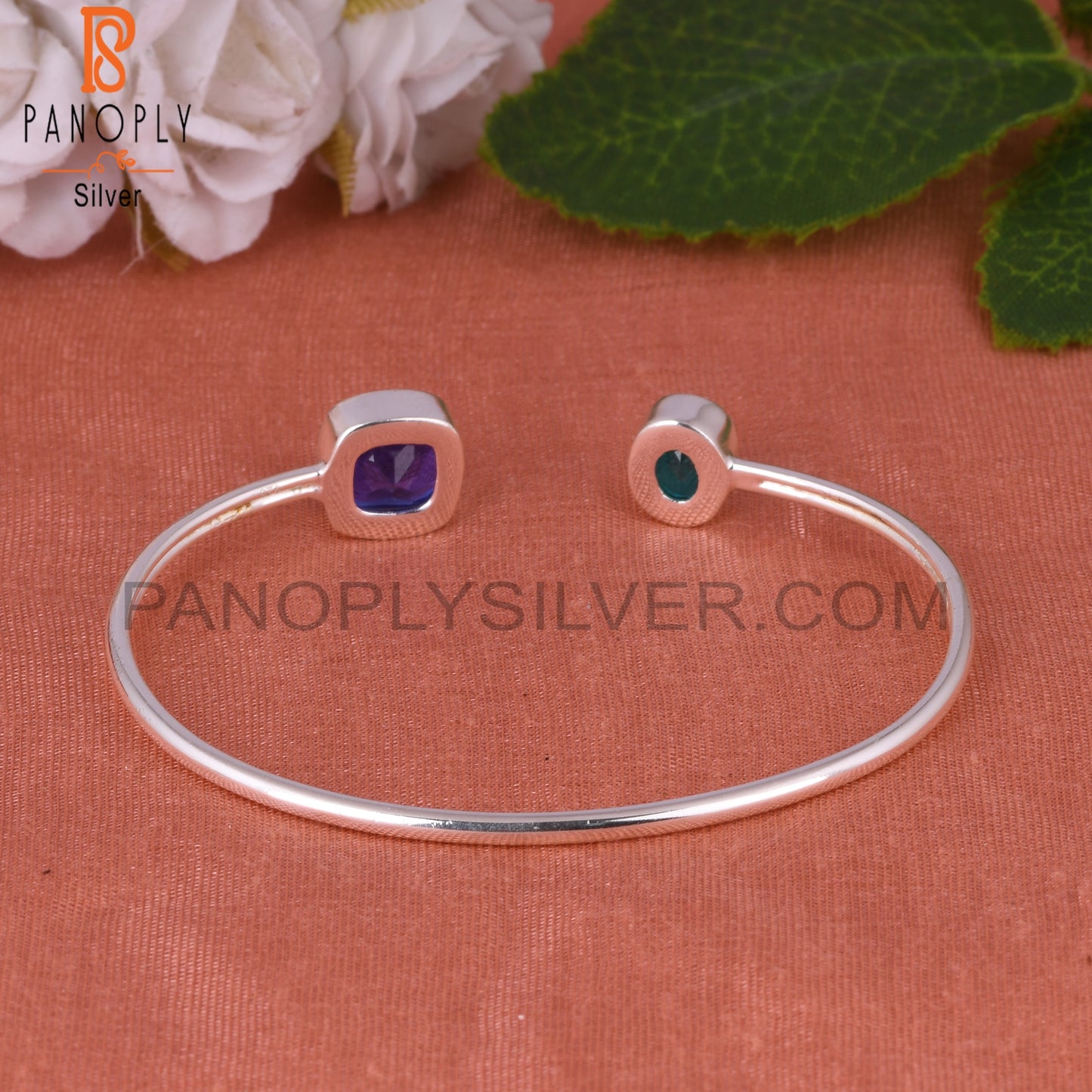 Doublet Santamaria Aquamarine, Tanzanite Quartz 925 Silver