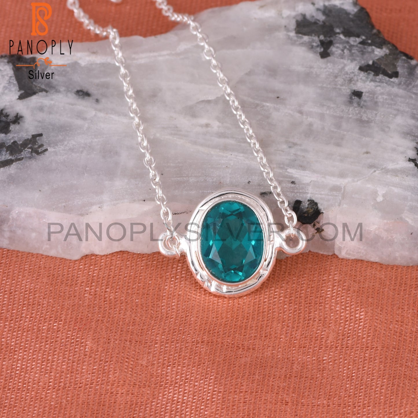Doublet Santamaria Aquamarine Quartz 925 Silver Bracelet