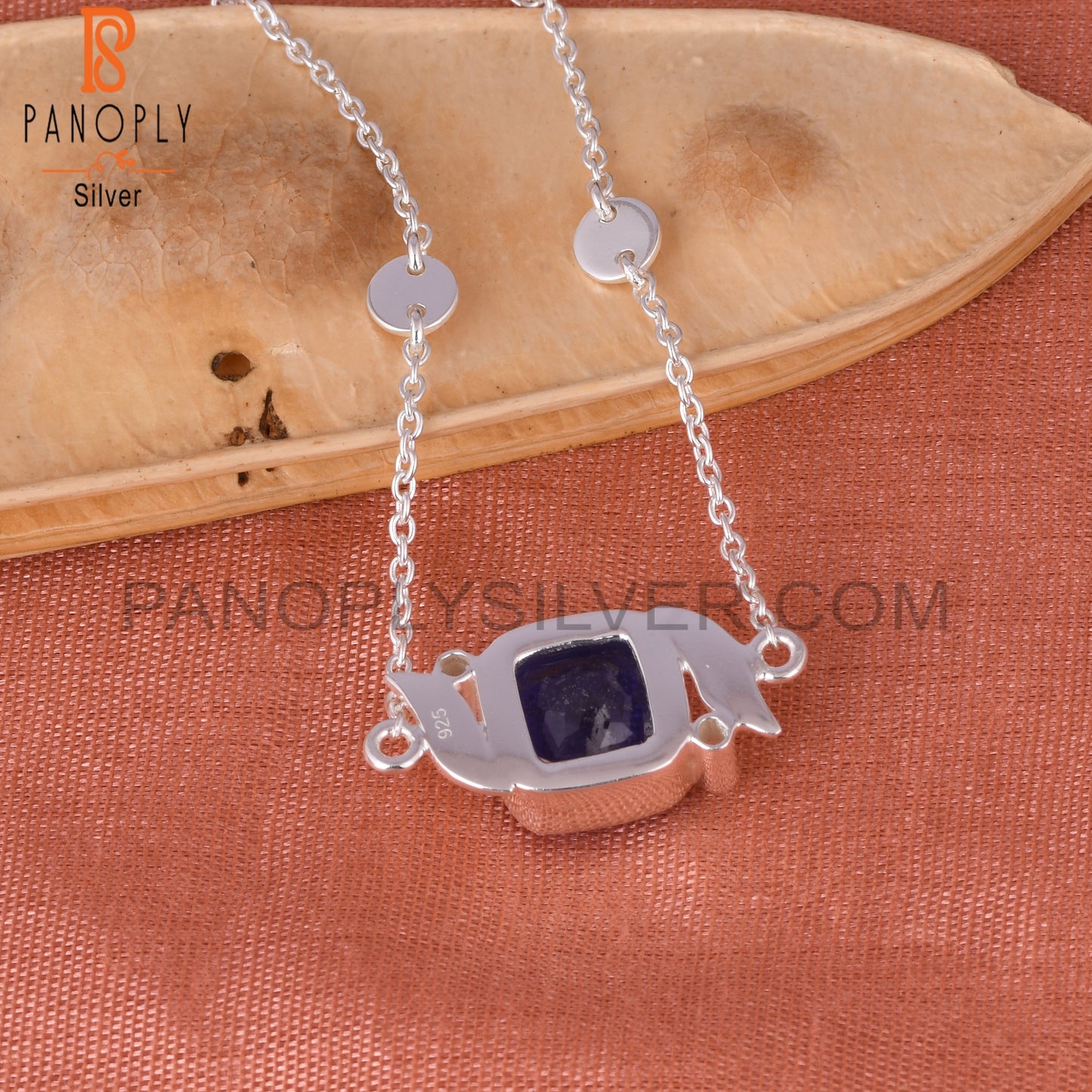 Doublet Tanzanite Quartz Cushion Shape 925 Silver Bracelet
