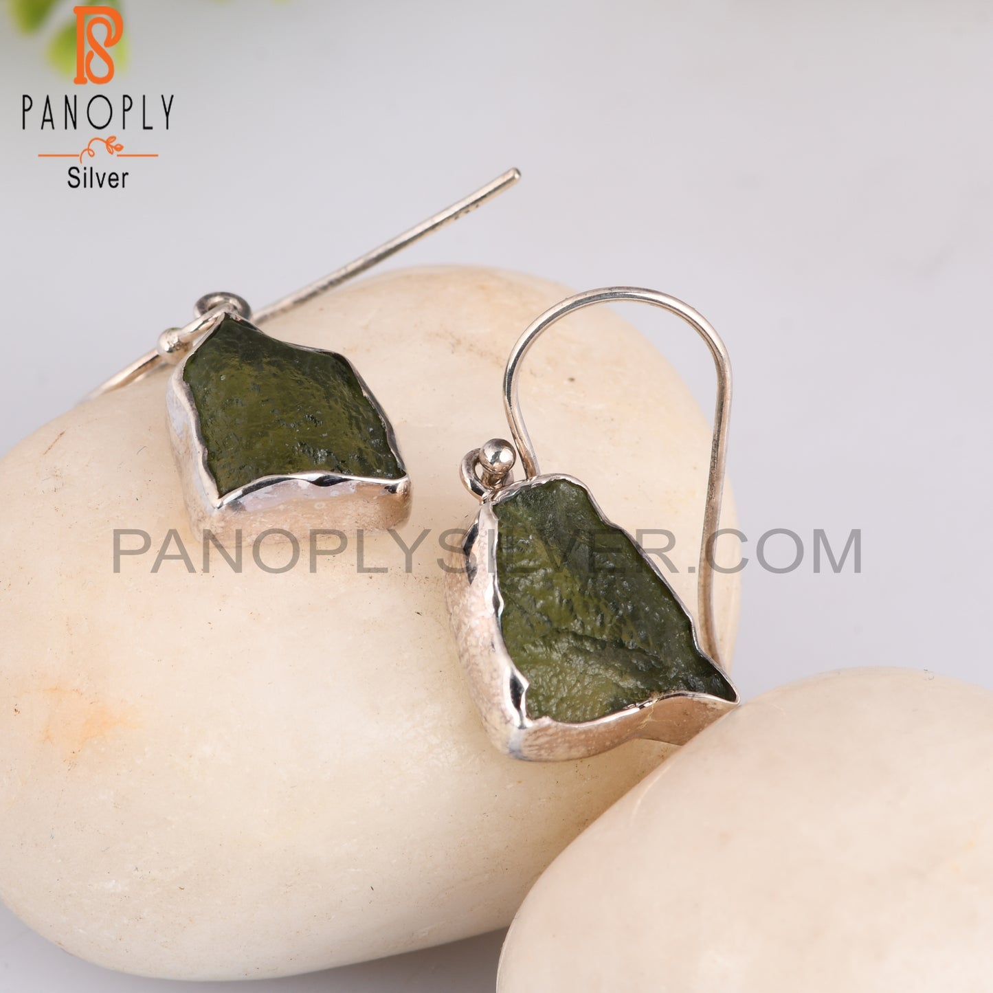 Moldavite 925 Sterling Silver New Earrings