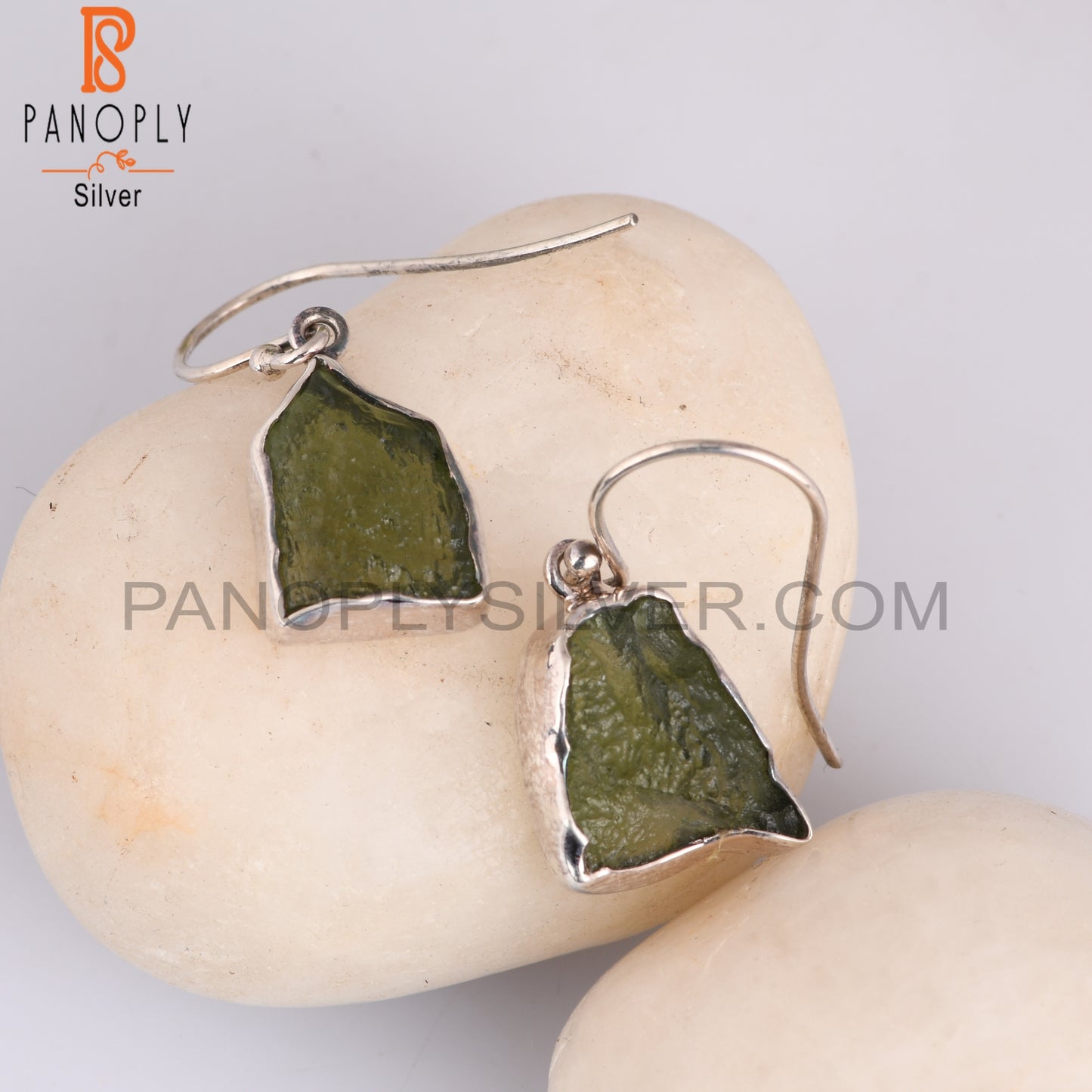 Moldavite 925 Sterling Silver New Earrings