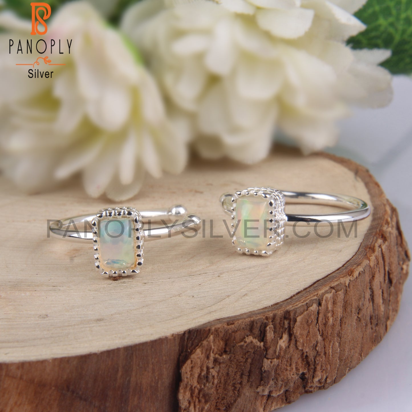 Ethiopian Opal Beguette 925 Sterling Silver Earrings